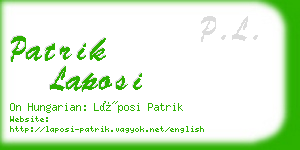 patrik laposi business card